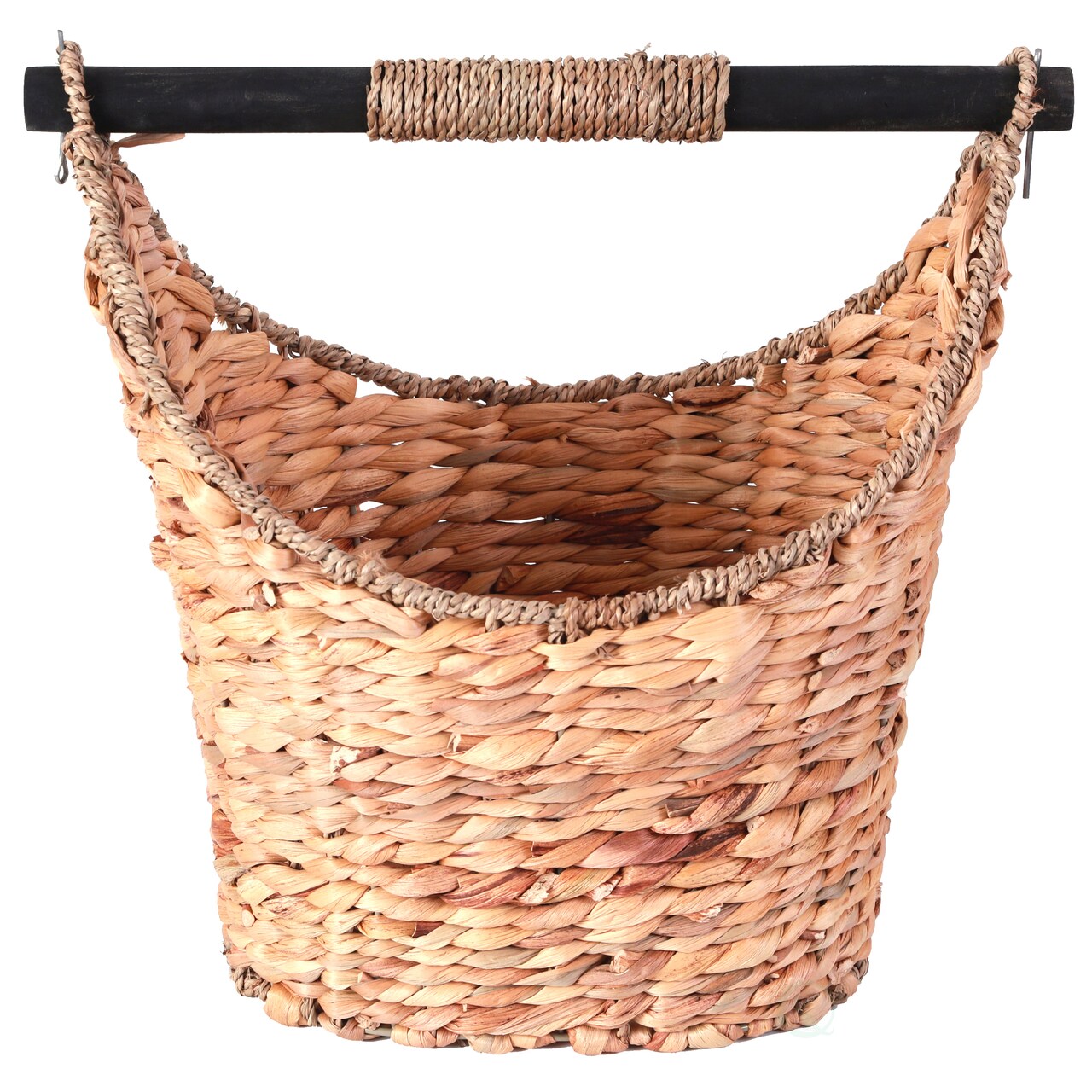 Rustic Seagrass Toilet Paper Holder Magazine Basket 14.5Wx13.8H Inch Decorative